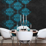 AJOURE Turquoise accent on black